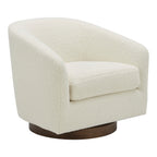 Oscy Swivel Chair Vegan Shearling White