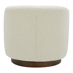Oscy Swivel Chair Vegan Shearling White