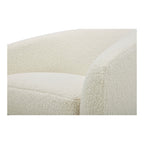 Oscy Swivel Chair Vegan Shearling White