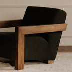Garnet Lounge Chair Olive Wool Blend