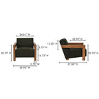 Garnet Lounge Chair Olive Wool Blend