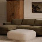 Marion Square Ottoman Beige