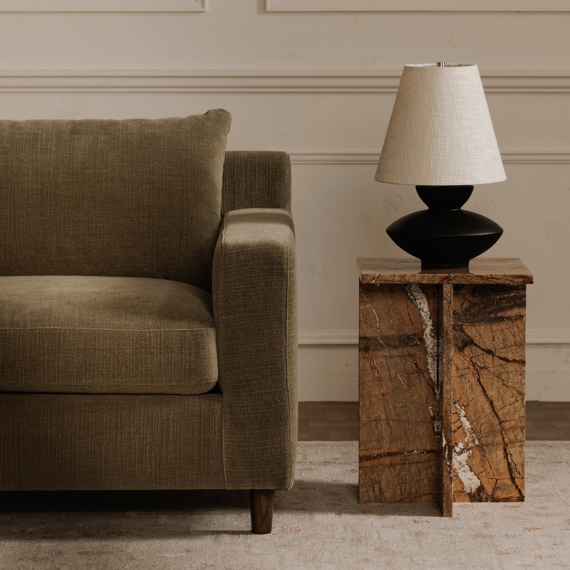 Hutton Right Sectional Olive