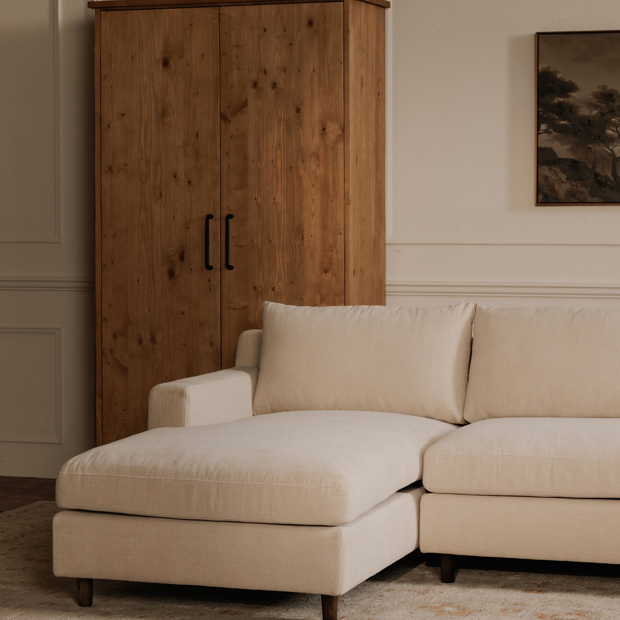 Hutton Left Sectional Beige