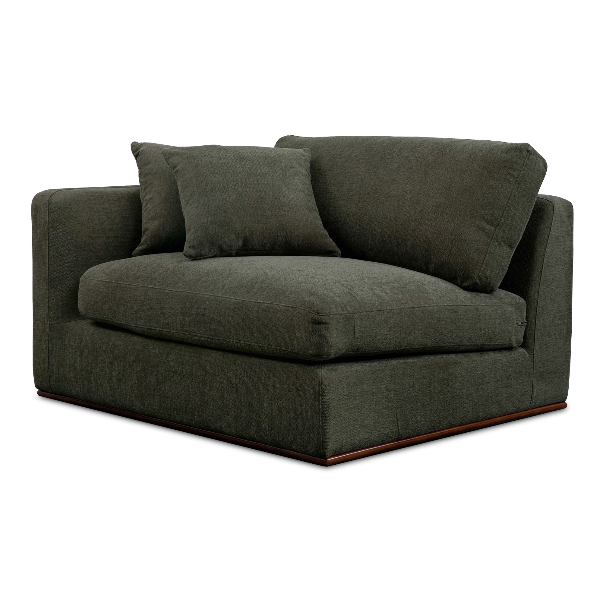 Rue Left Arm Facing Chair Deep Green