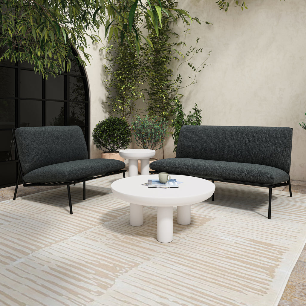 Salma Outdoor Accent Chair Speckled Charcoal