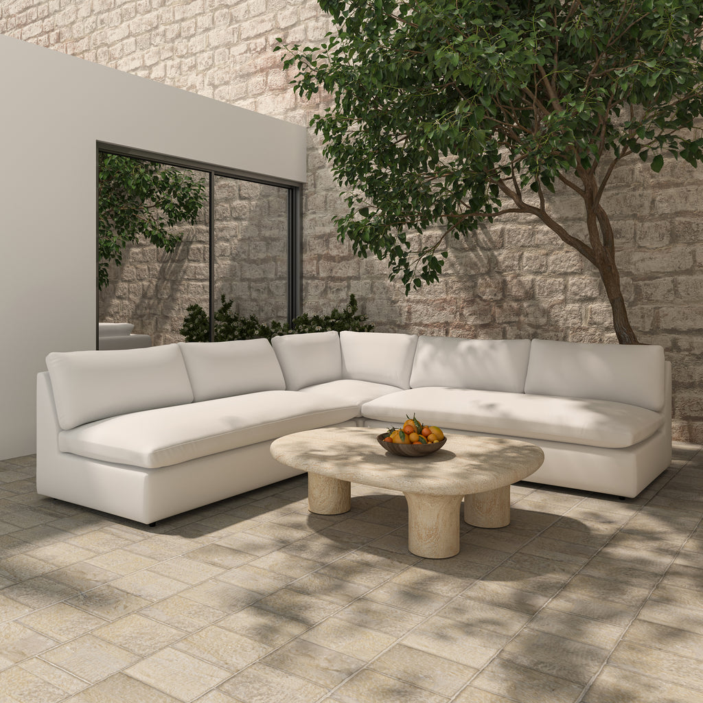 Miles Outdoor Sofa White