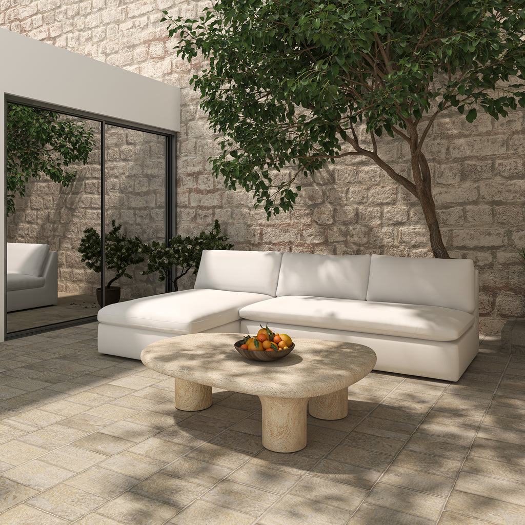 Miles Outdoor Chaise White