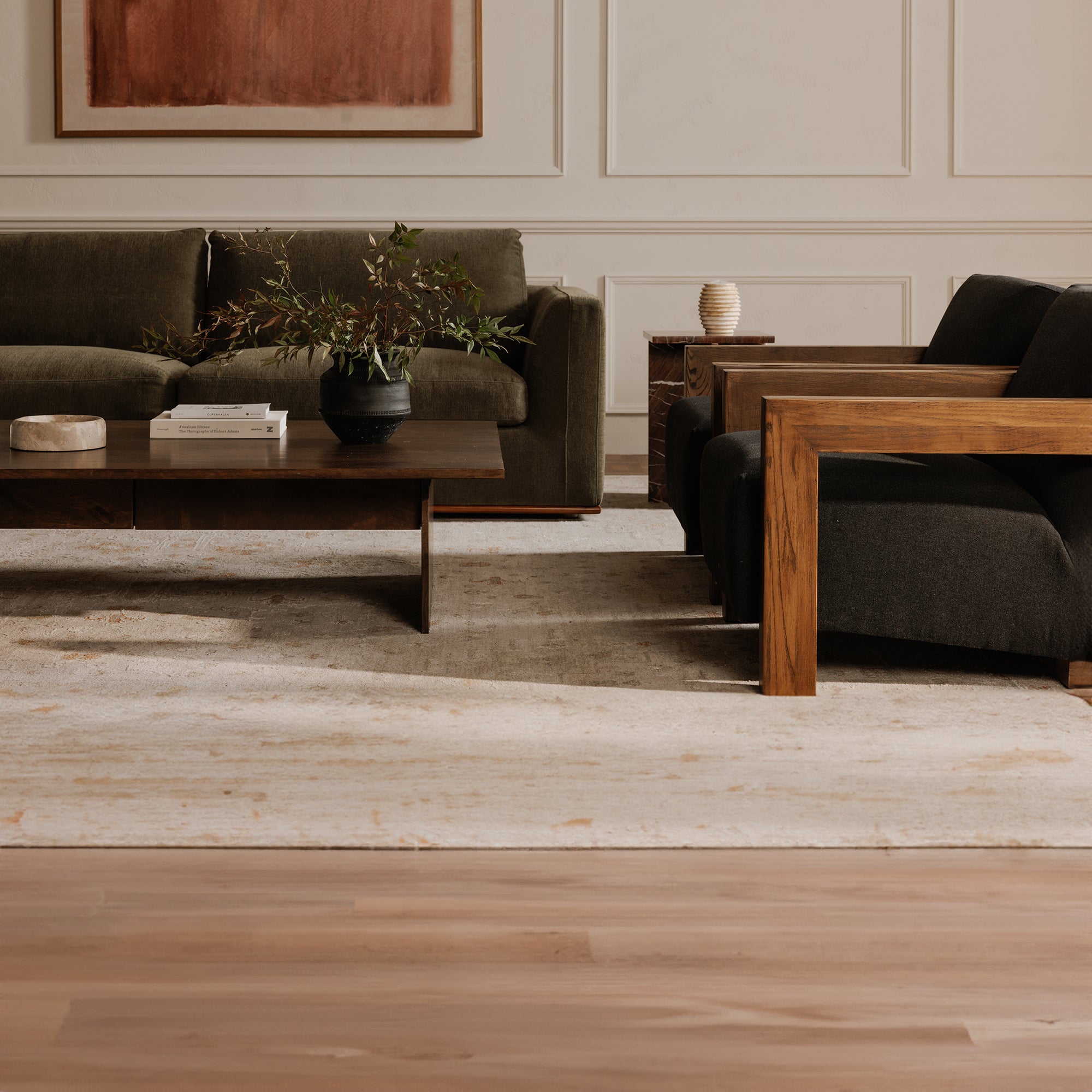 Rue Classic L Modular Sectional Dark Green