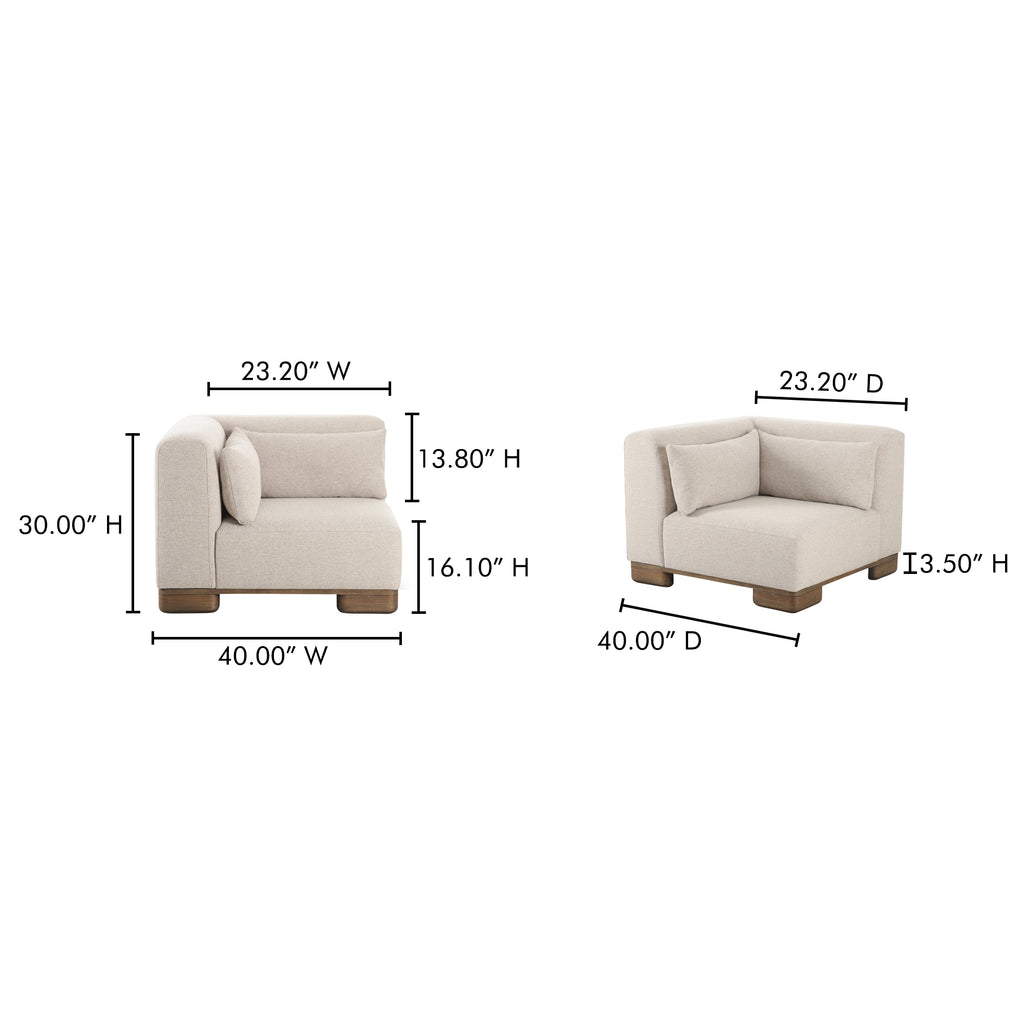 June Corner Chair Oatmeal