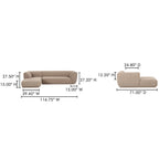 Zandro Left Sectional Beige