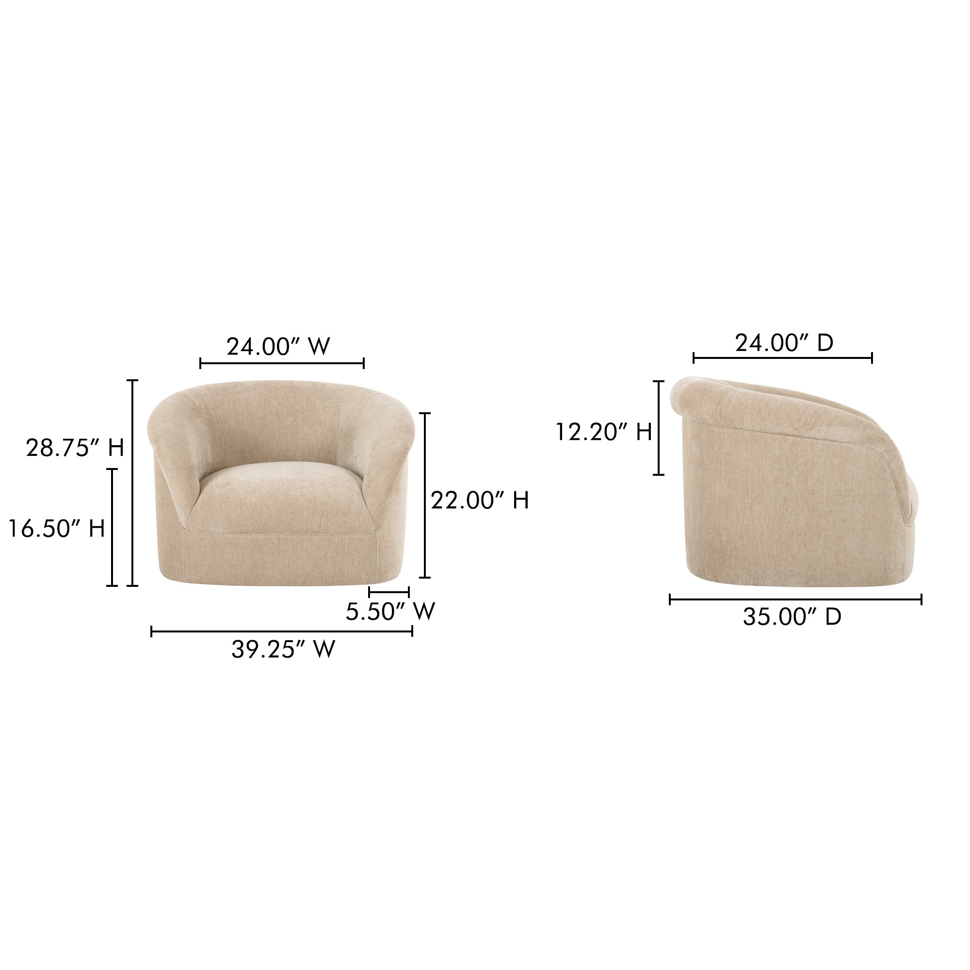 Thora Lounge Chair Beige