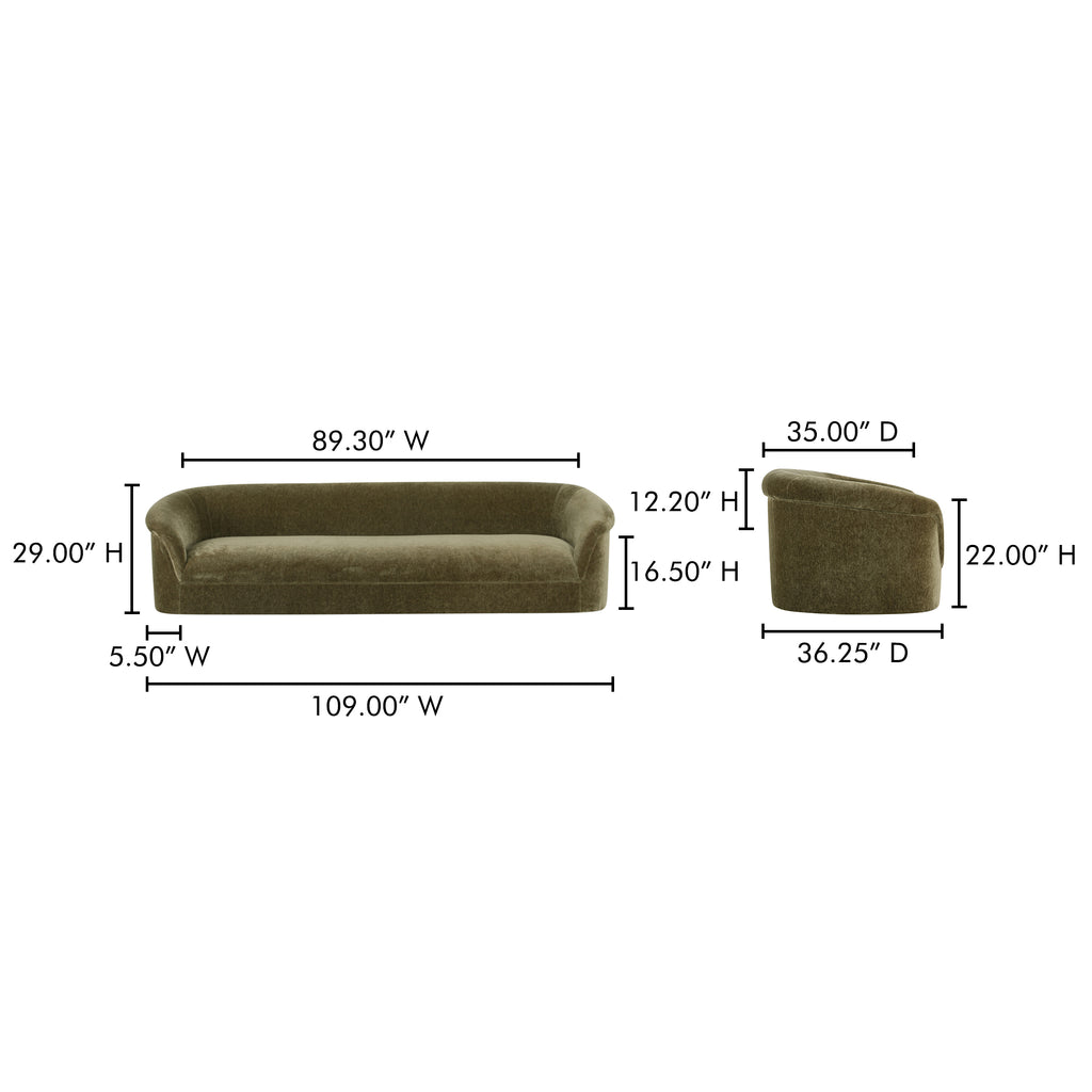 Thora Sofa Dark Green