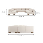 June U Shaped Modular Sectional Oatmeal