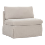 Fable Slipcover Dining Chair and Half Beige