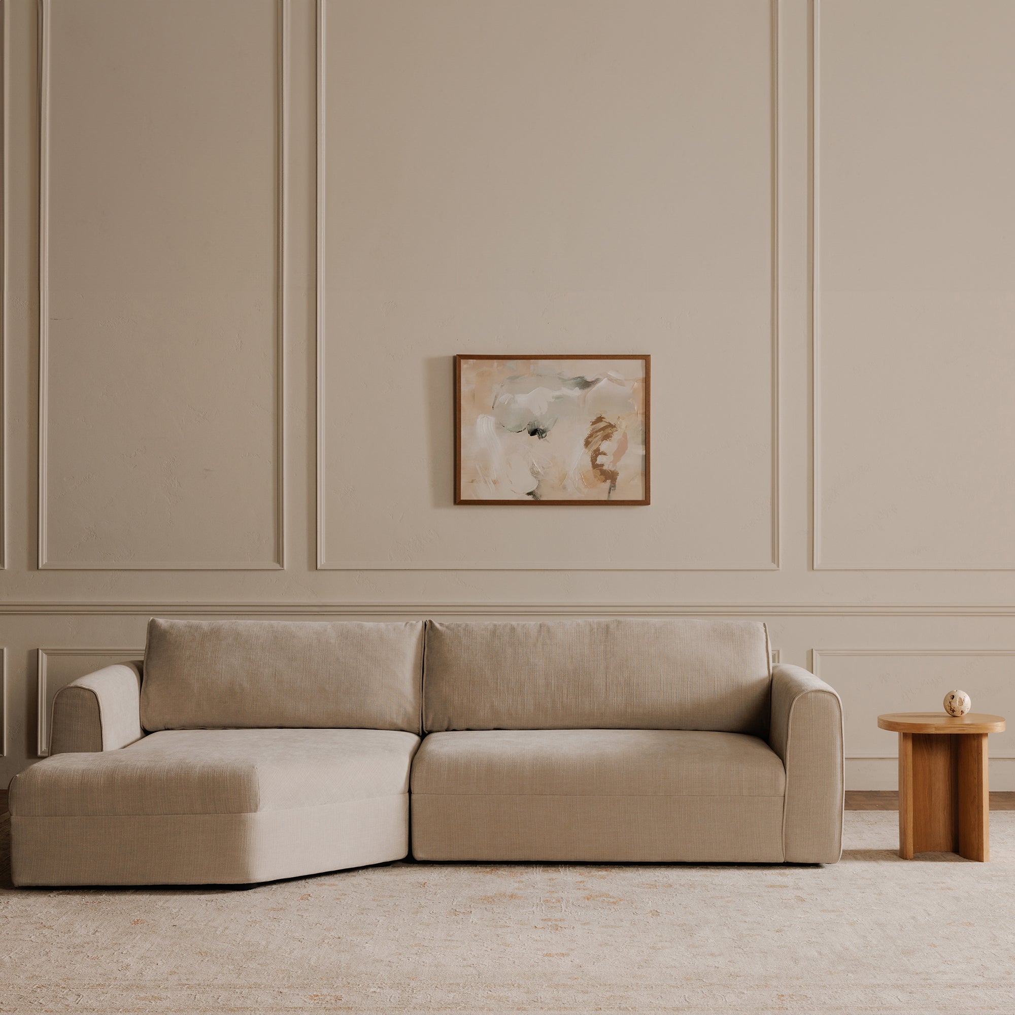 Madrid Right Sectional Cool Beige
