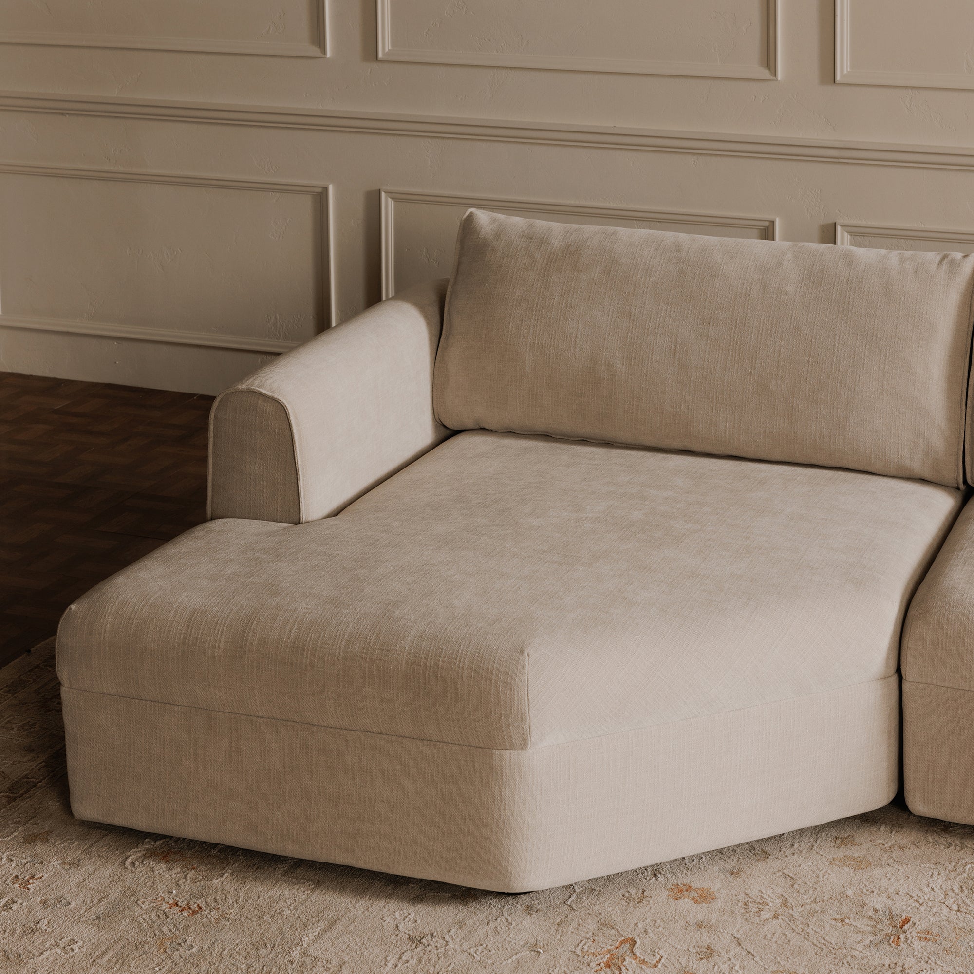 Madrid Right Sectional Cool Beige