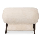 Devlin Lounge Chair Cream Faux Fur