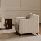 Hewitt Accent Chair Beige Stripe