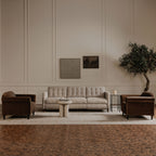 Harmony Accent Chair Dark Brown Faux Mohair