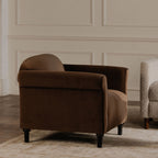Harmony Accent Chair Dark Brown Faux Mohair