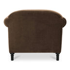 Harmony Accent Chair Dark Brown Faux Mohair