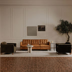 Harmony Accent Chair Dark Green Faux Mohair