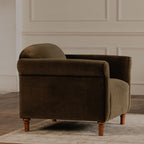 Harmony Accent Chair Dark Green Faux Mohair