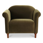 Harmony Accent Chair Dark Green Faux Mohair