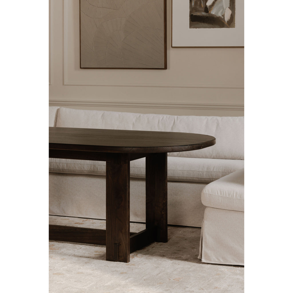 Fable Slipcover Dining Banquette U-Shape Beige 168 in.