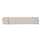 Fable Slipcover Dining Banquette U-Shape Beige 168 in.