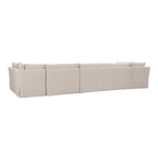 Fable Slipcover Dining Banquette U-Shape Beige 168 in.