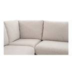 Fable Slipcover Dining Banquette L-Shape Beige 96 in.