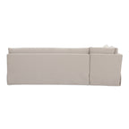 Fable Slipcover Dining Banquette L-Shape Beige 100.5 in.