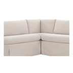 Fable Slipcover Dining Banquette L-Shape Beige 100.5 in.