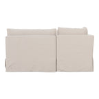 Fable Slipcover Dining Banquette U-Shape Beige 129 in.