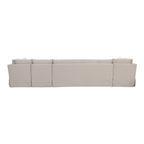 Fable Slipcover Dining Banquette U-Shape Beige 154 in.