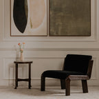 Edie Accent Chair Black Faux Mohair