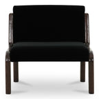 Edie Accent Chair Black Faux Mohair