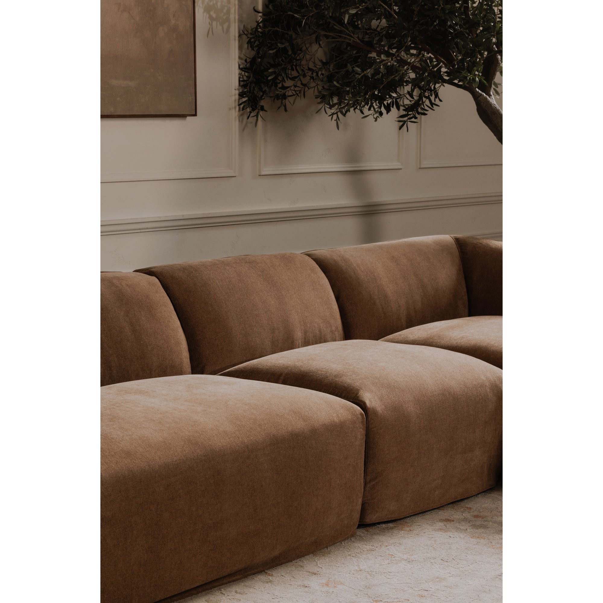Isla Right Arm Facing Chaise Mocha