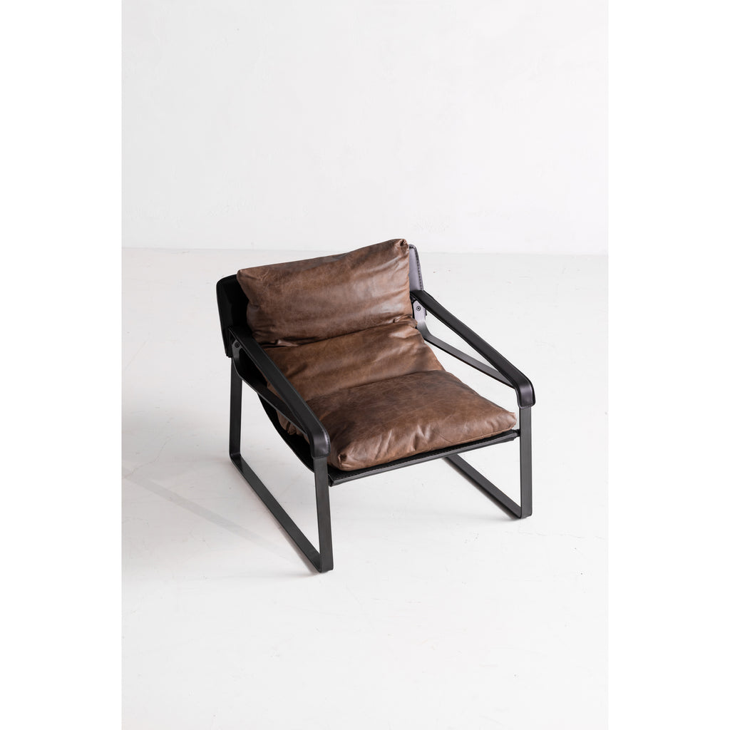 Connor Club Chair Open Road Brown Leather