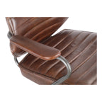 Executive Office Chair Dark Brown Leather