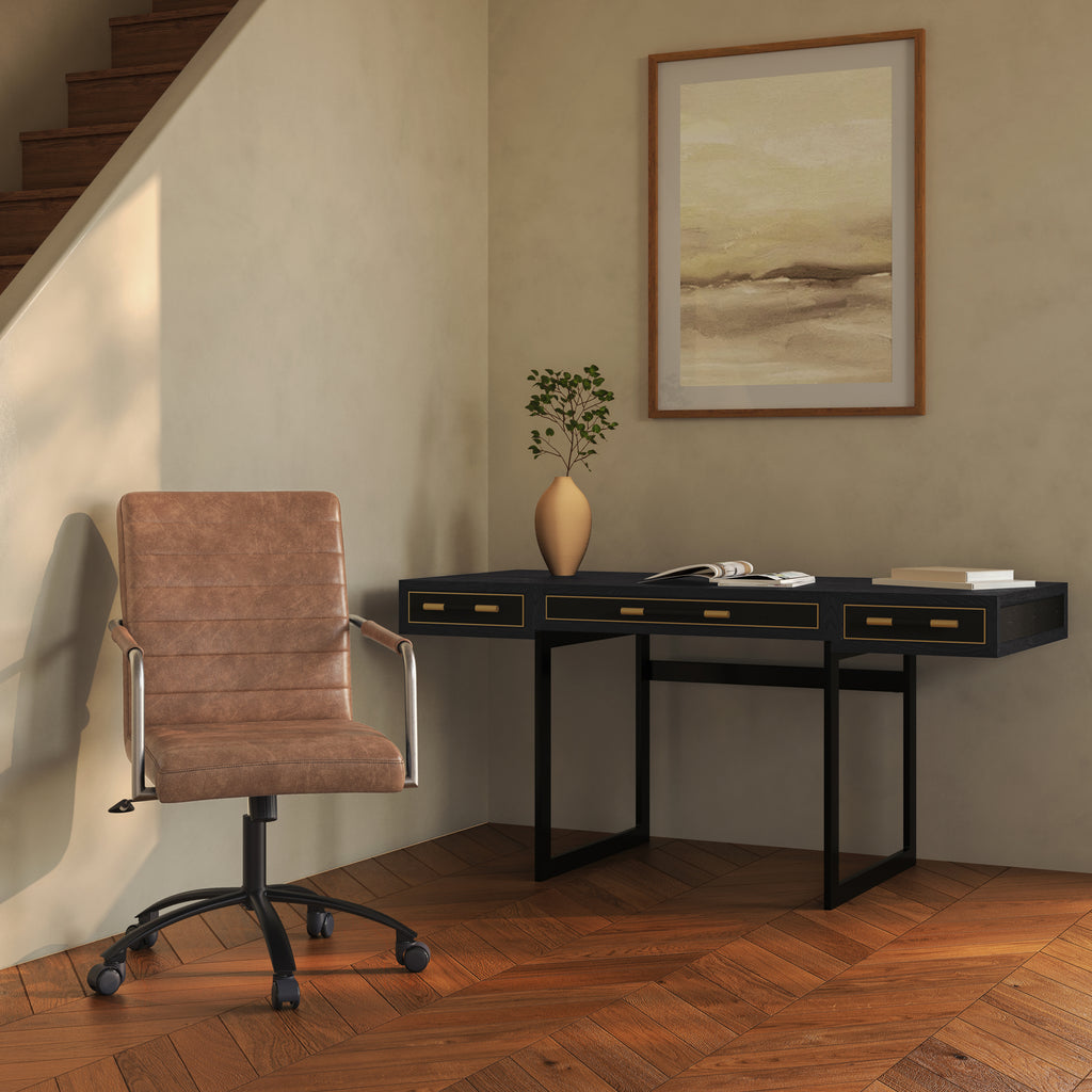 Roy Office Chair Open Road Brown Leather