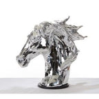 SZ0002 Modern Silver Horse Head Sculpture