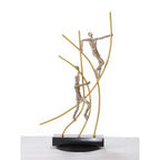SZ0238 Modern Bronze Acrobats - Poles Sculpture