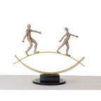 SZ0241 Modern Bronze Acrobats - Tightrope Sculpture