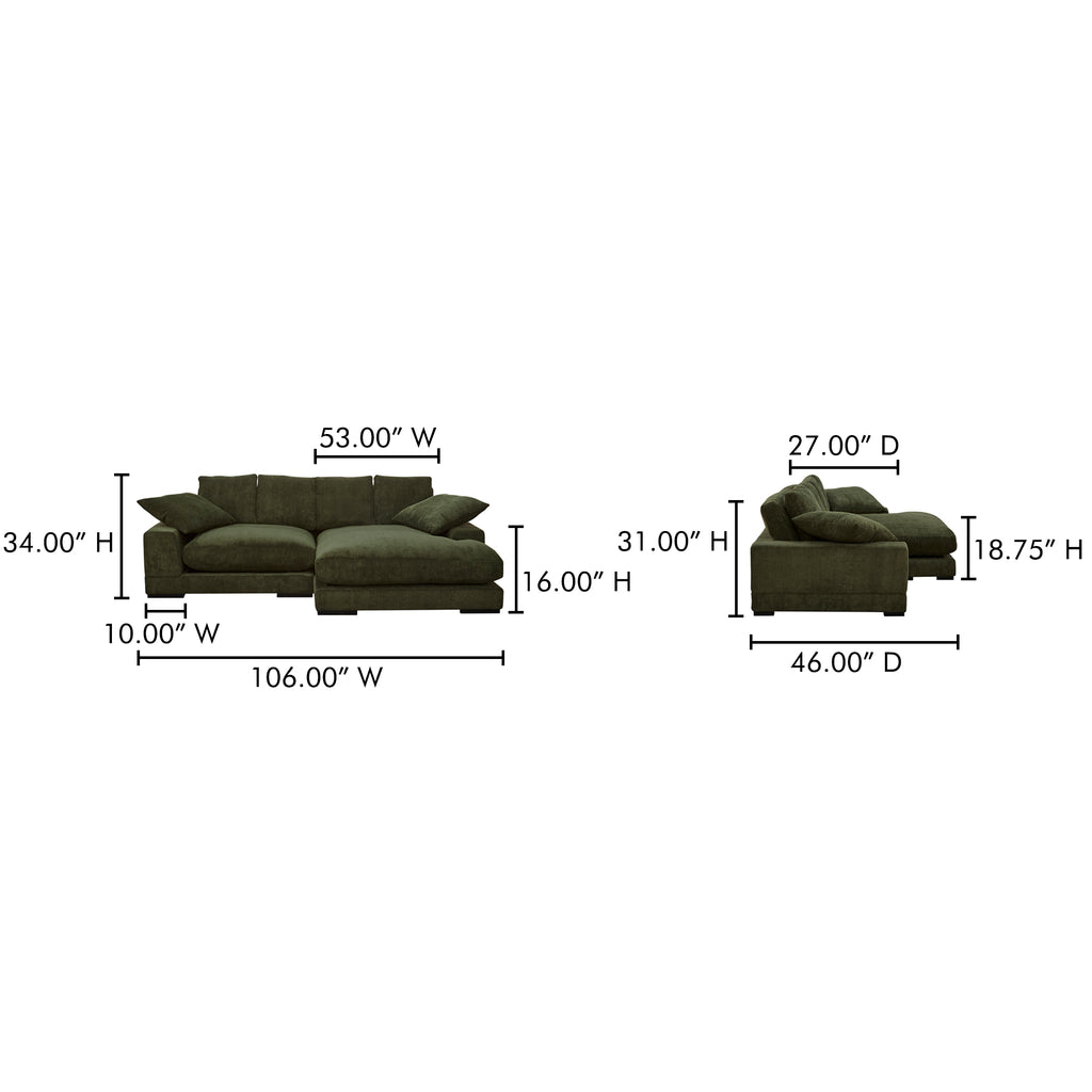 Plunge Sectional Dark Green