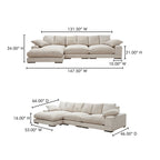 Plunge Large Sectional Cappuccino