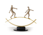 SZ0241 Modern Bronze Acrobats - Tightrope Sculpture