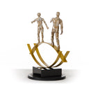 SZ0241 Modern Bronze Acrobats - Tightrope Sculpture